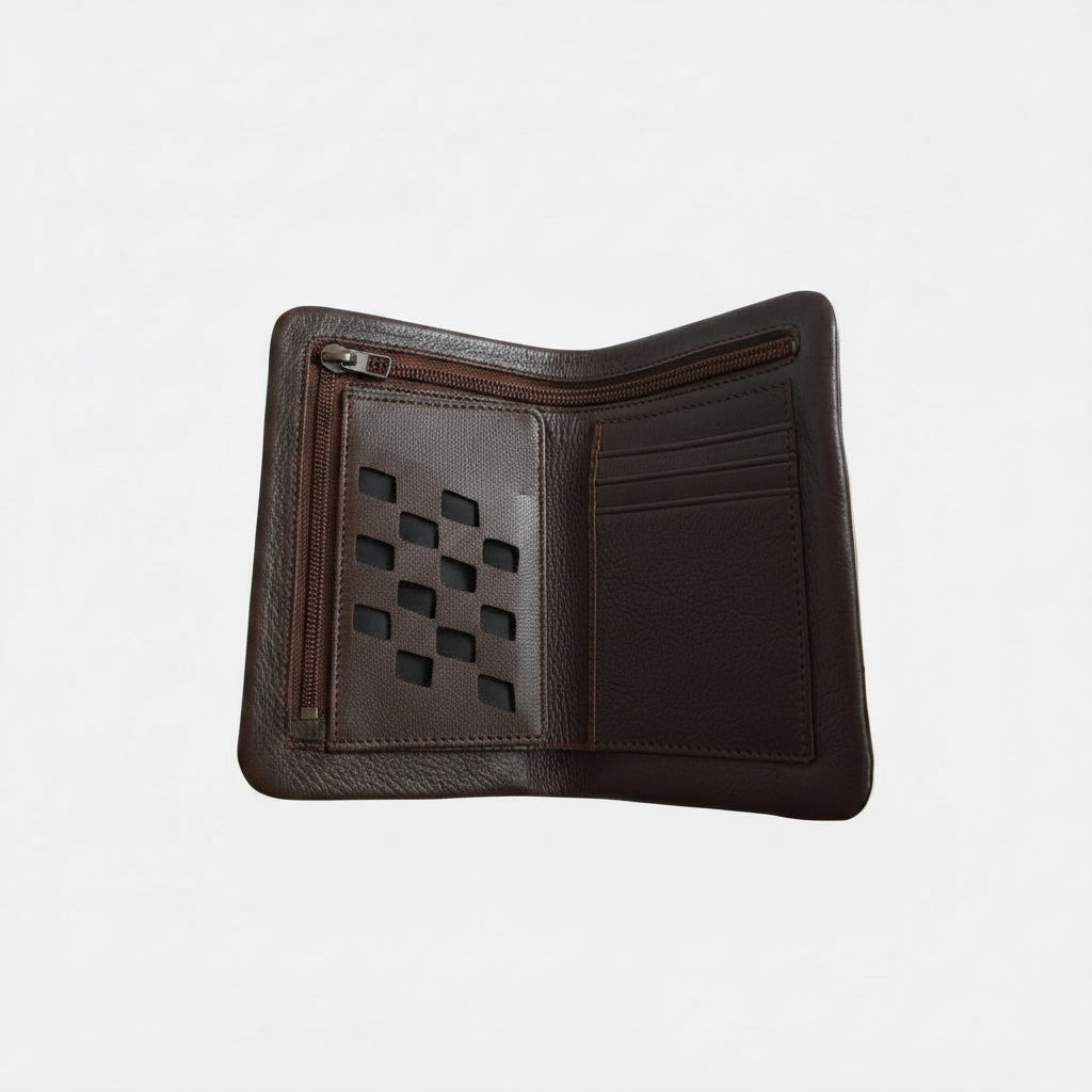 Portefeuille Homme en Véritable Cuir – Marron