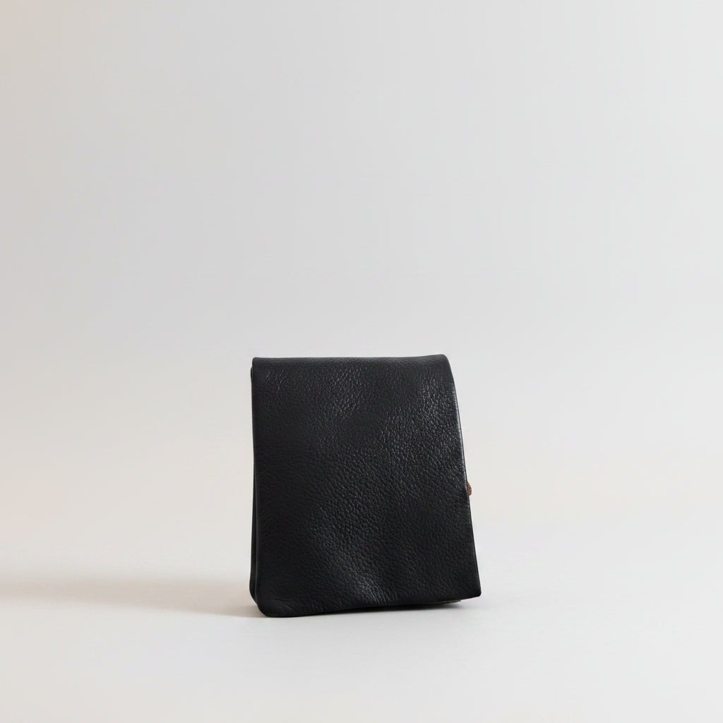 Portefeuille Homme en Cuir Véritable Noir