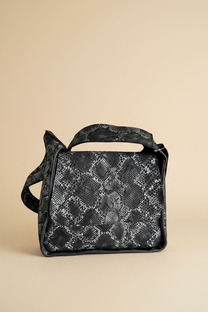 Sac à Main en Cuir Véritable Motif Python