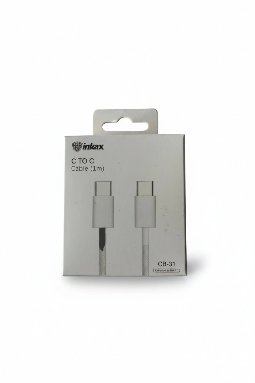 Câble USB-C vers USB-C Inkax CB-31 – 1 mètre – Charge Rapide et Synchronisation des Données