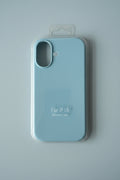 Coque Silicone pour iPhone 16 – Bleu Clair, Fine et Élégante