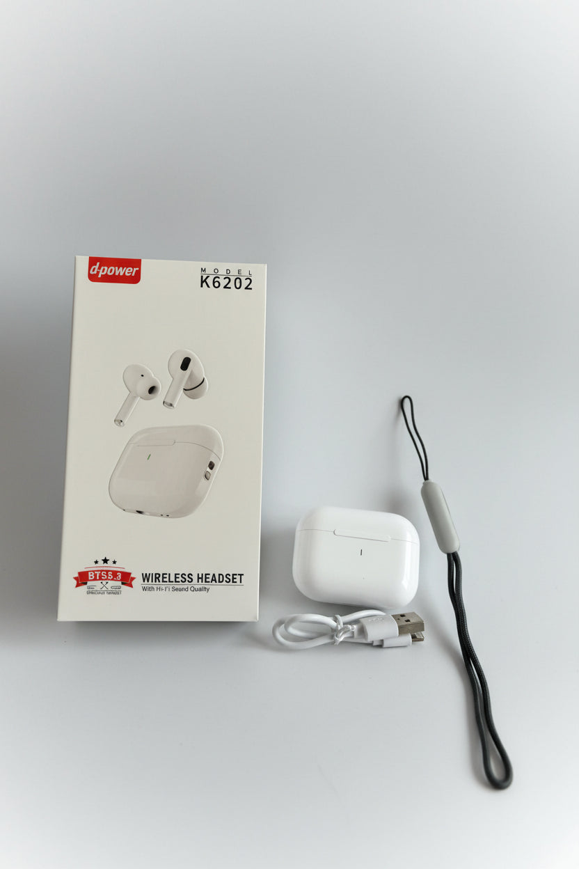 Écouteurs Sans Fil Bluetooth BTS–Style AirPods, Son HD et Boîtier de Recharge