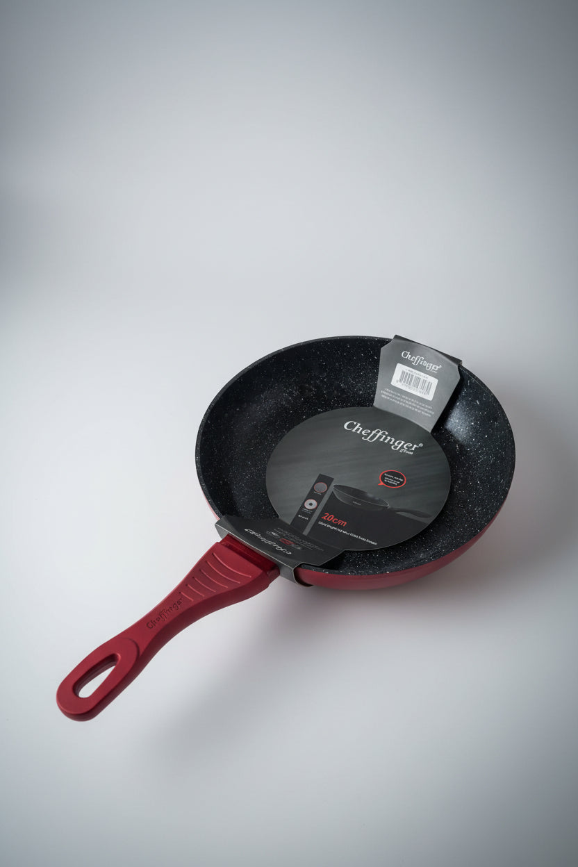 Set de 3 Poêles à Frire 20/24/28cm –Revêtement Marbre Antiadhésif