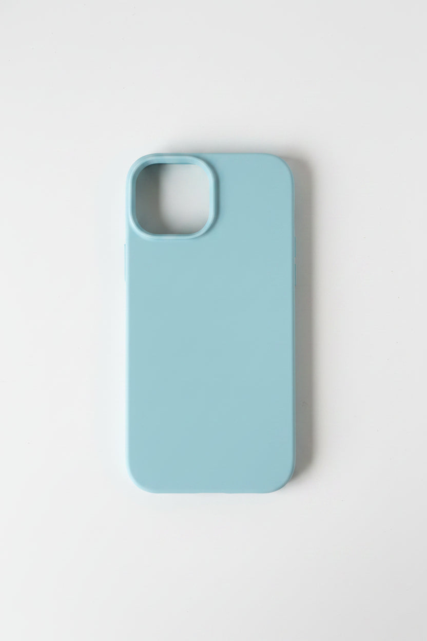 Coque Silicone pour iPhone 15 – Bleu Clair, Fine et Élégante